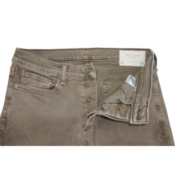 Rag & Bone Fit 2 Slim Jeans Brown Stretch Denim 31 Men’s Classic Casual Style - Picture 3 of 6